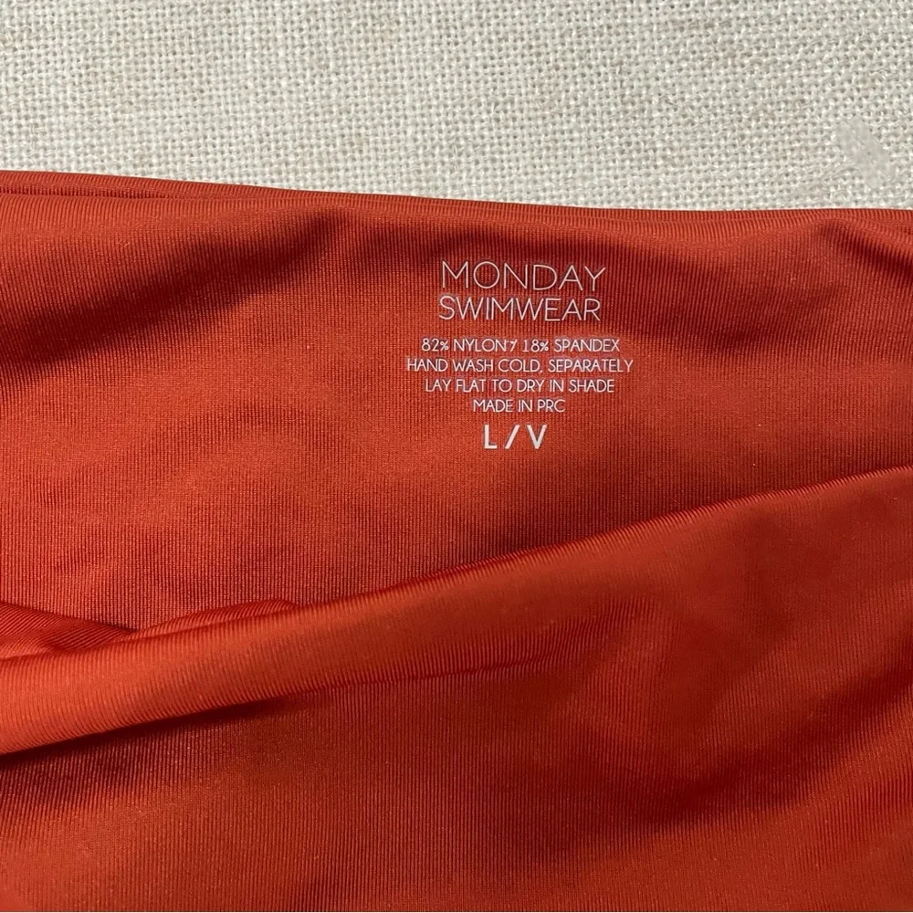 Monday Swimwear Rust Bikini Size L/V
